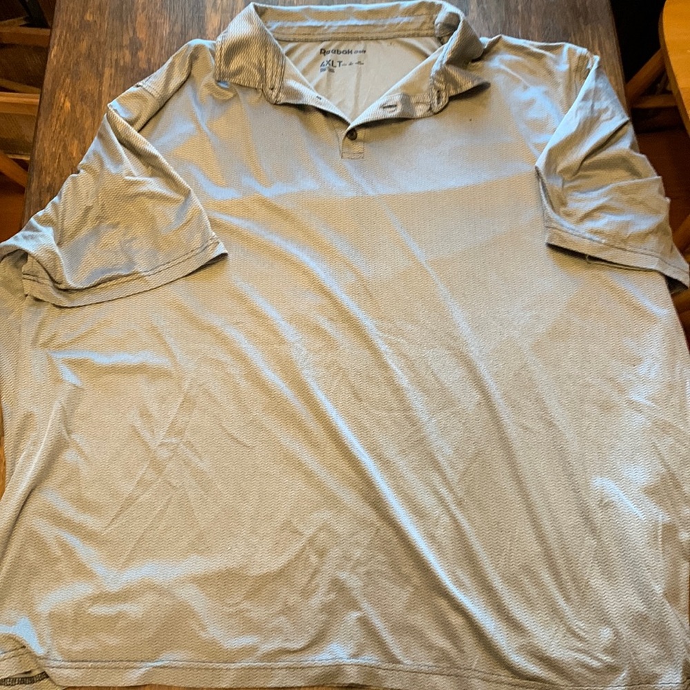 Gray Reebok Golf Polo 4XL Tall